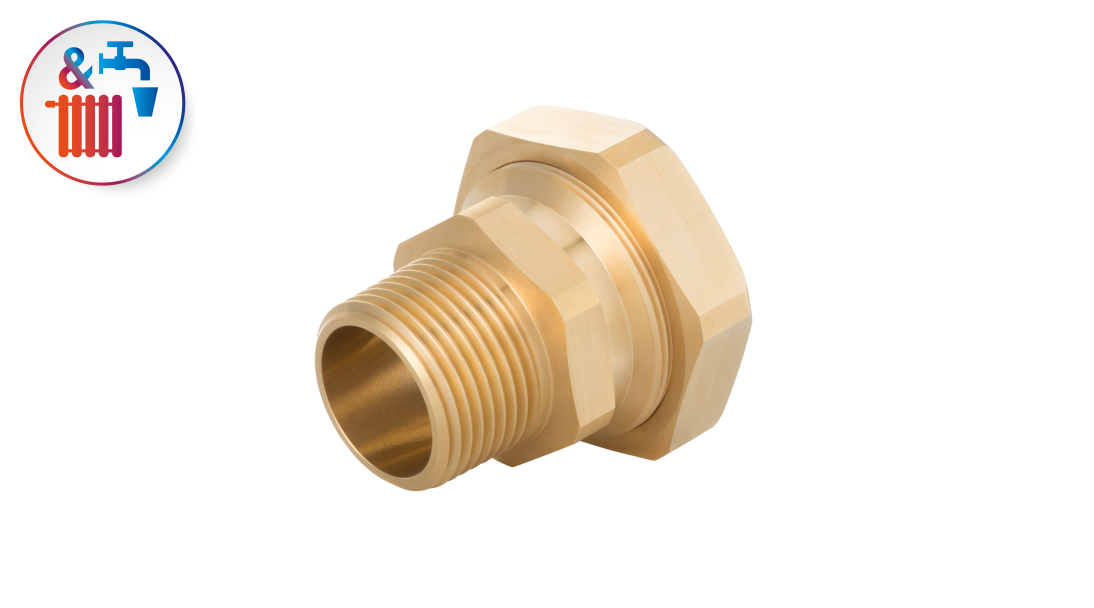 Drinking water steel pipe adapter with external thread