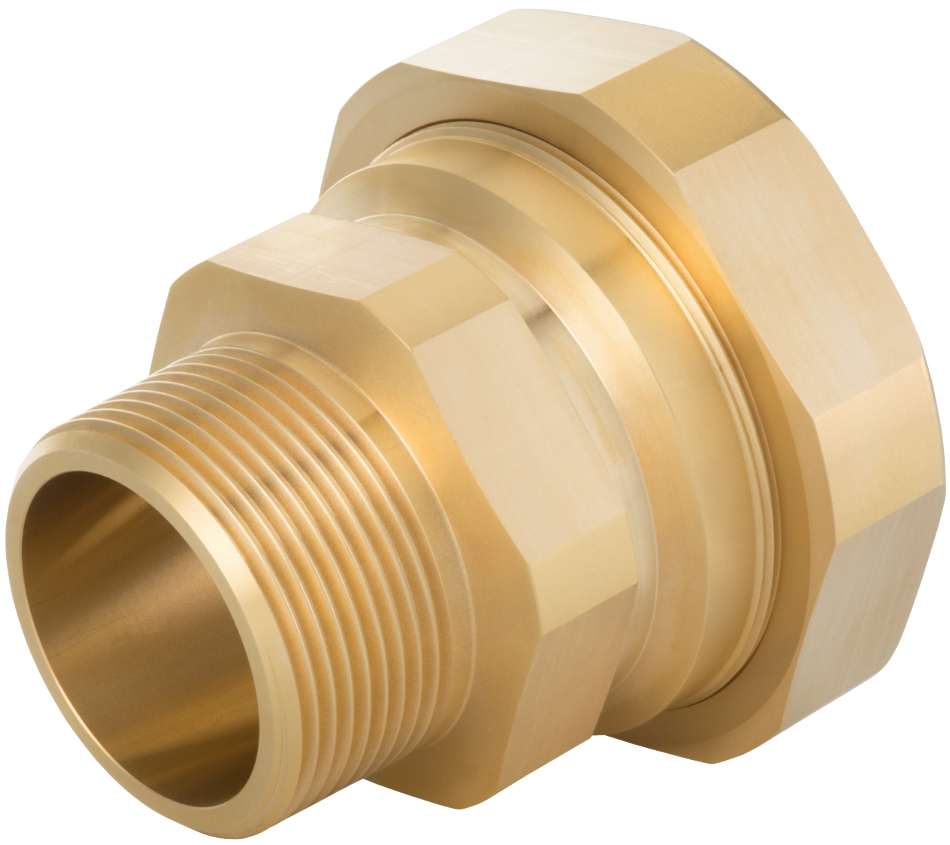 Drinking water steel pipe adapter with external thread