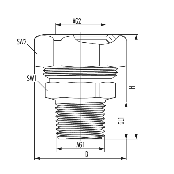 Drinking water steel pipe adapter with external thread