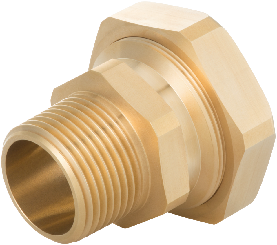 Drinking water steel pipe adapter with external thread