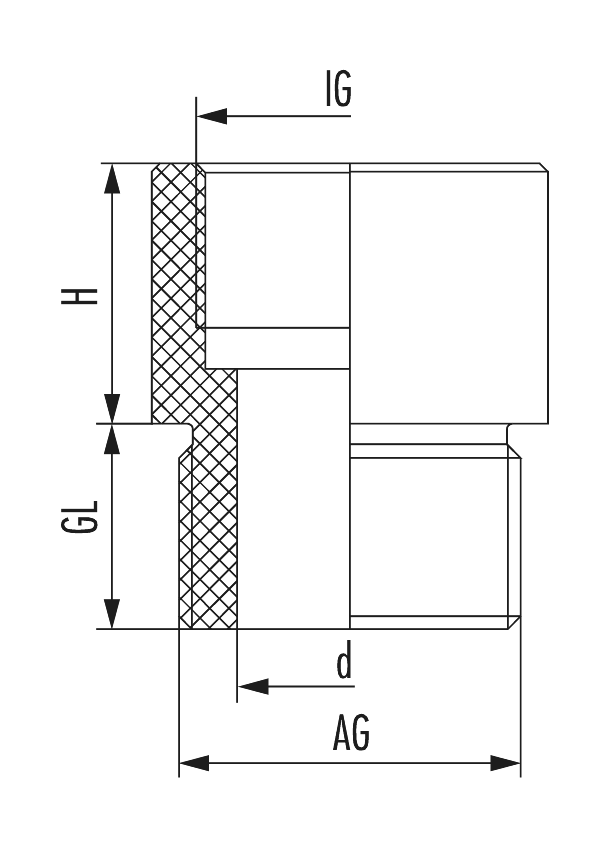 Erweiterung E-M-PA, Kabelverschraubung