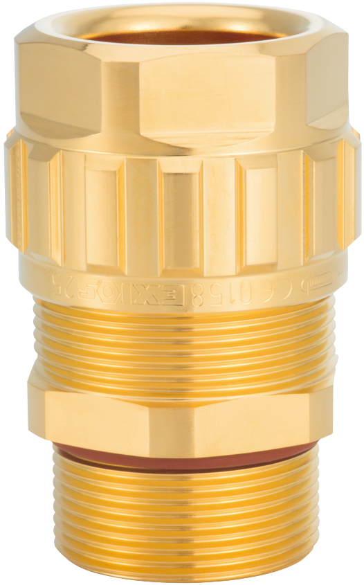EXIOS +A2F  Laiton brillant, Cable Gland, EXIOS