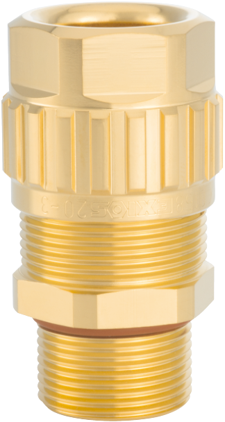 EXIOS +A2F  Laiton brillant, Cable Gland, EXIOS
