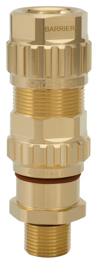 EXIOS +Barrier Messing blank, Kabelverschraubung, EXIOS