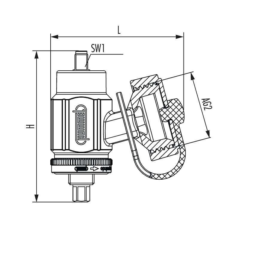 Filling and emptying tool