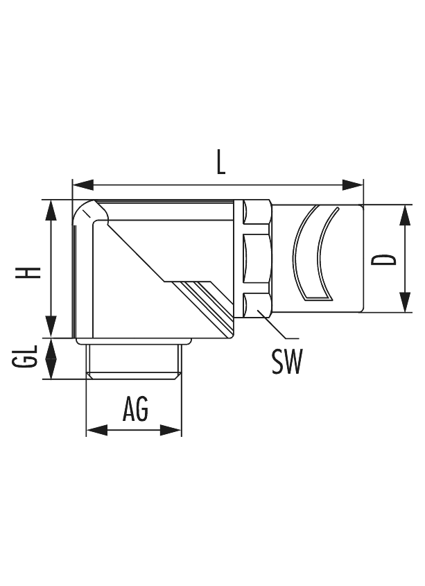 Fitting en polyamide W, Cable Gland