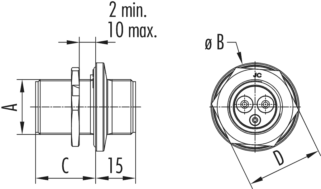 Hermetik Standard Connecteur d'appareil conduit mural