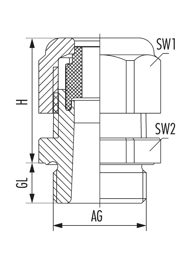HSK-K-FLAKA, Cable Gland