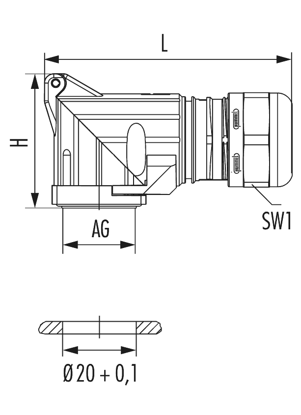 HSK-M-W, Cable Gland