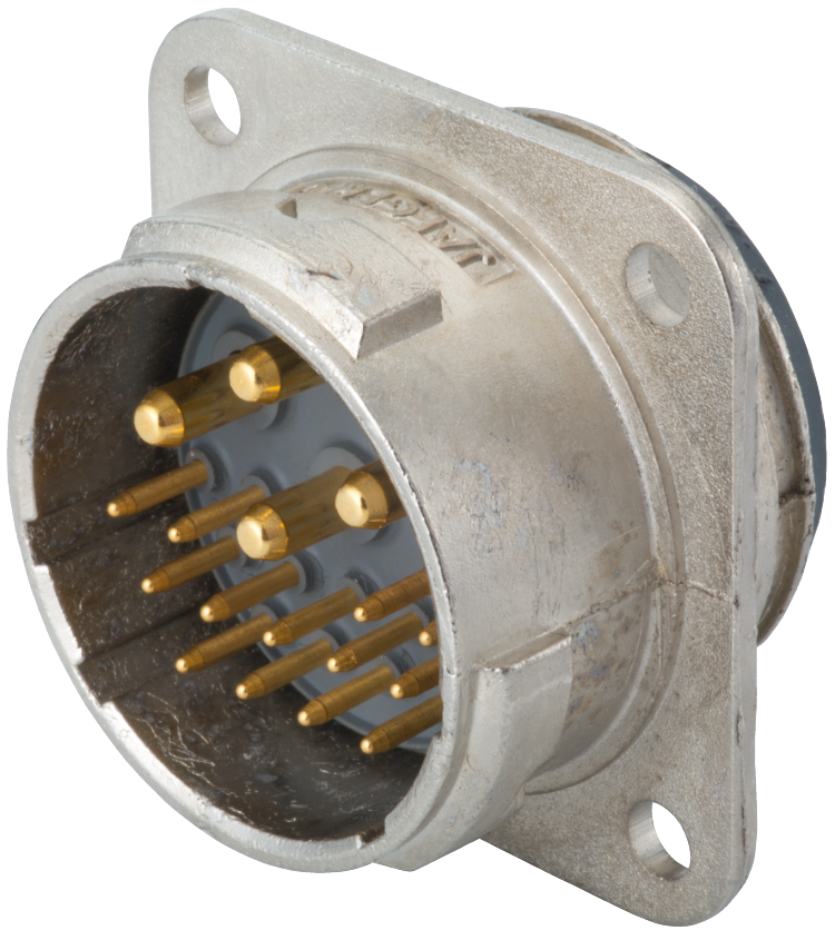 Industrielle 17 contacts panachés Connecteur d'appareil avec bride