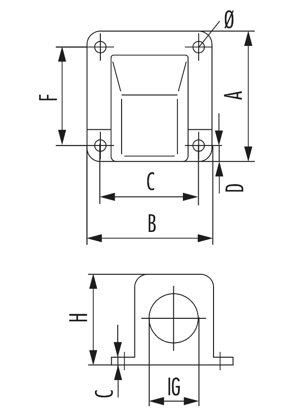 Klapp-Winkel mit O-Ring, Kabelverschraubung
