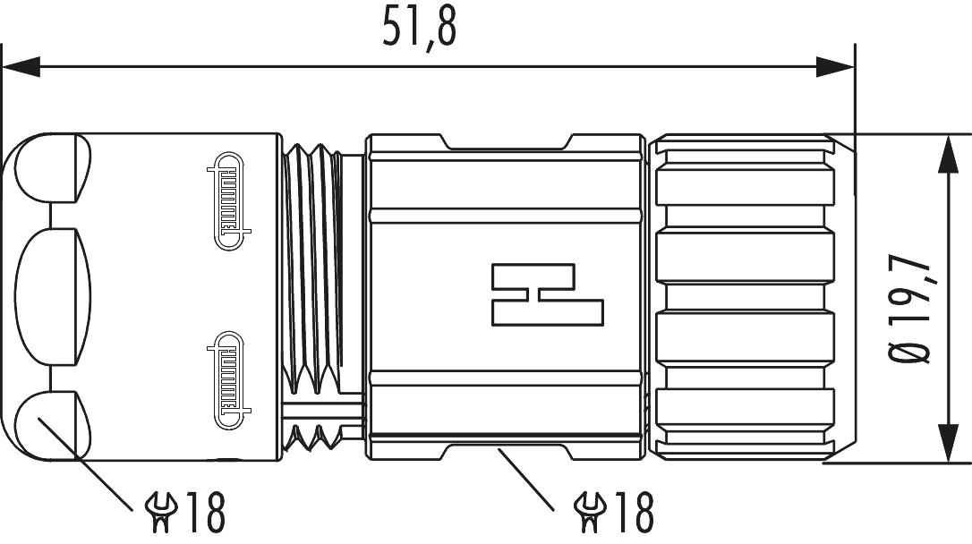 M12 Power cable connector, Circular Connector, Connector, M12, Power