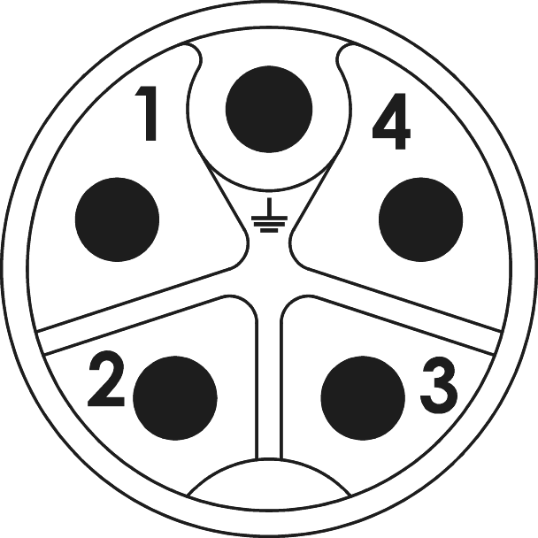 M12 Power Insertions de contact, Circular Connector, Connector, M12, Power