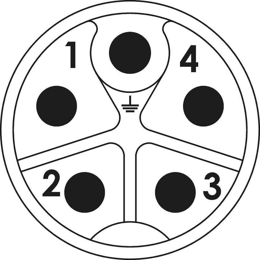 M12 Power Kontakteinsätze, Rundsteckverbinder, Steckverbinder, M12, Leistung