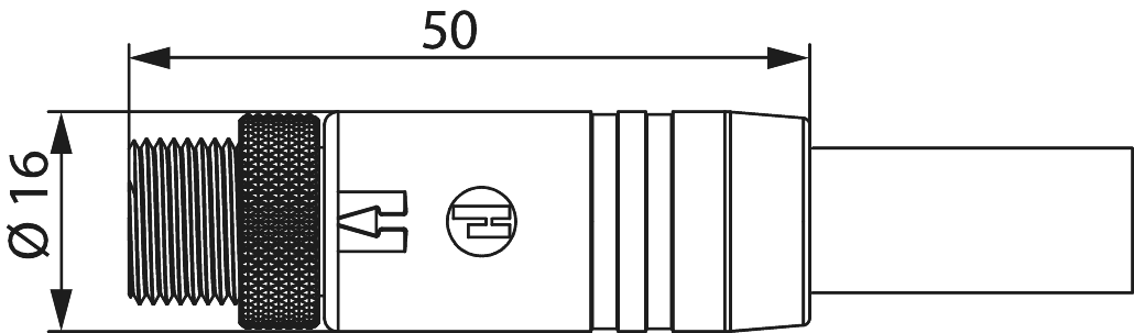M12 Power moulded – coding K – right angle cable connector, Circular Connector, Connector, M12, Power