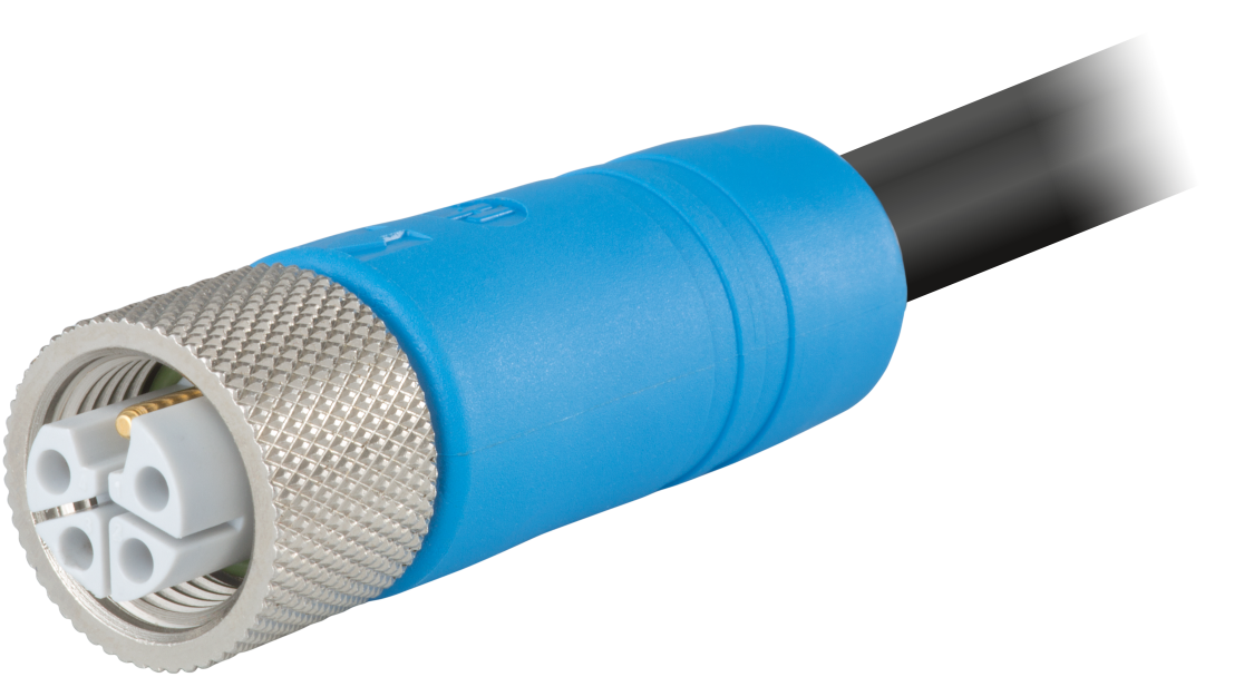 M12 Power moulded – coding L – cable connector, Circular Connector, Connector, M12, Power