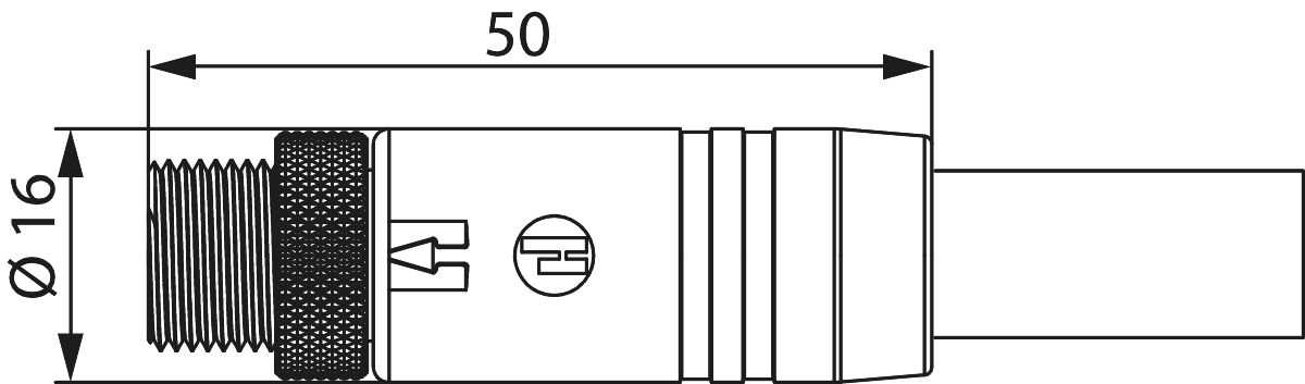 M12 Power moulded – coding L – coupler connector, Circular Connector, Connector, M12, Power
