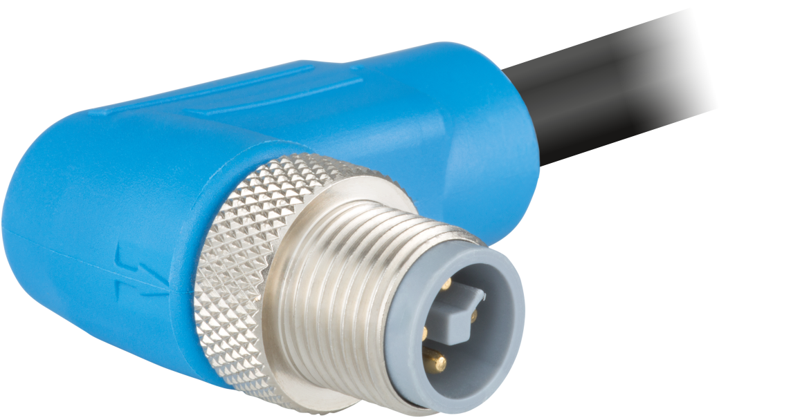 M12 Power moulded – coding T – right angle coupler connector, Circular Connector, Connector, M12, Power