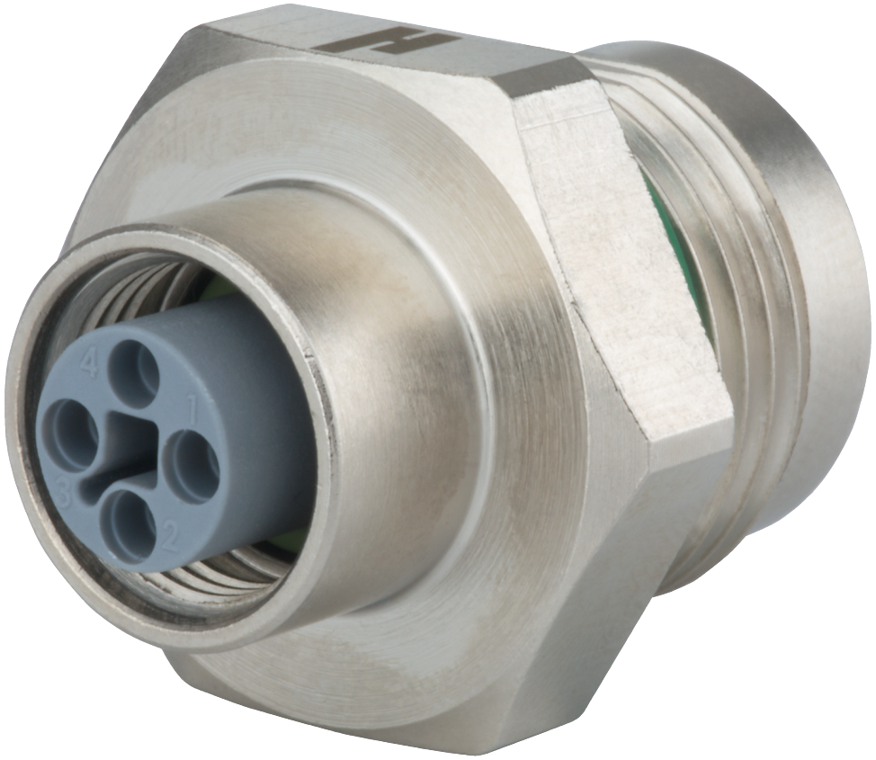 M12 Power panel connector, Circular Connector, Connector, M12, Power