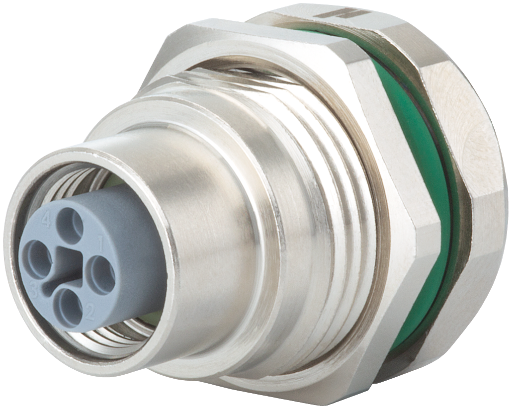 M12 Power panel connector, Circular Connector, Connector, M12, Power