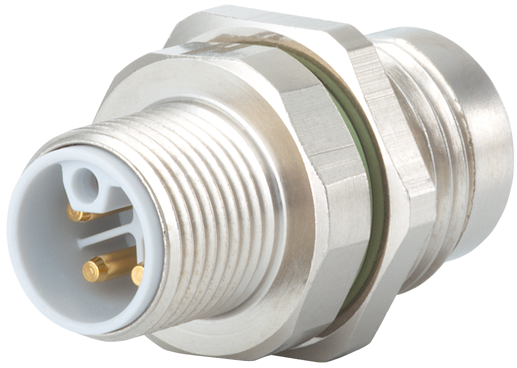 M12 Power panel connector, Circular Connector, Connector, M12, Power