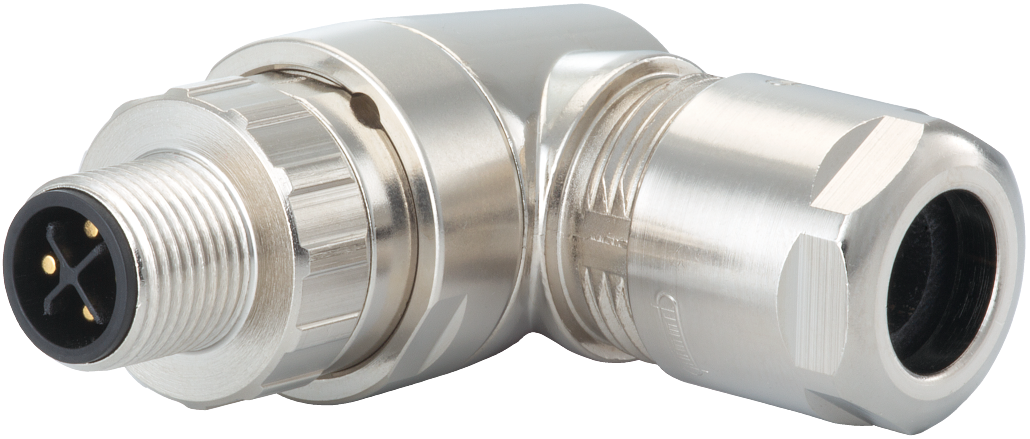 M12 Power right angle coupler connector, Circular Connector, Connector, M12, Power