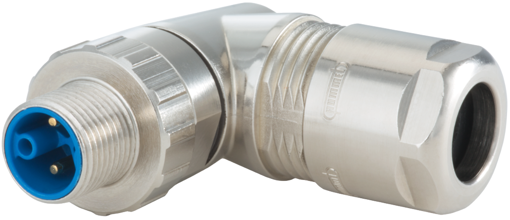 M12 Power right angle coupler connector, Circular Connector, Connector, M12, Power