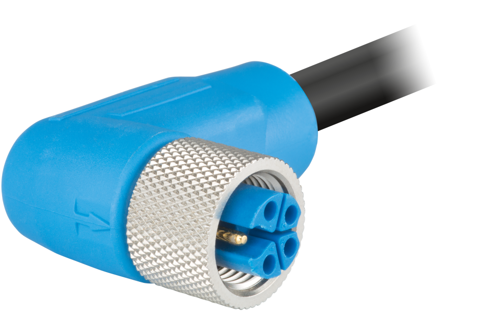 M12 Power umspritzt – Kodierung S – Winkelkabelsteckverbinder, Rundsteckverbinder, Steckverbinder, M12, Leistung