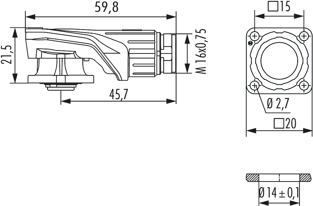 M16 Connecteur d'appareil