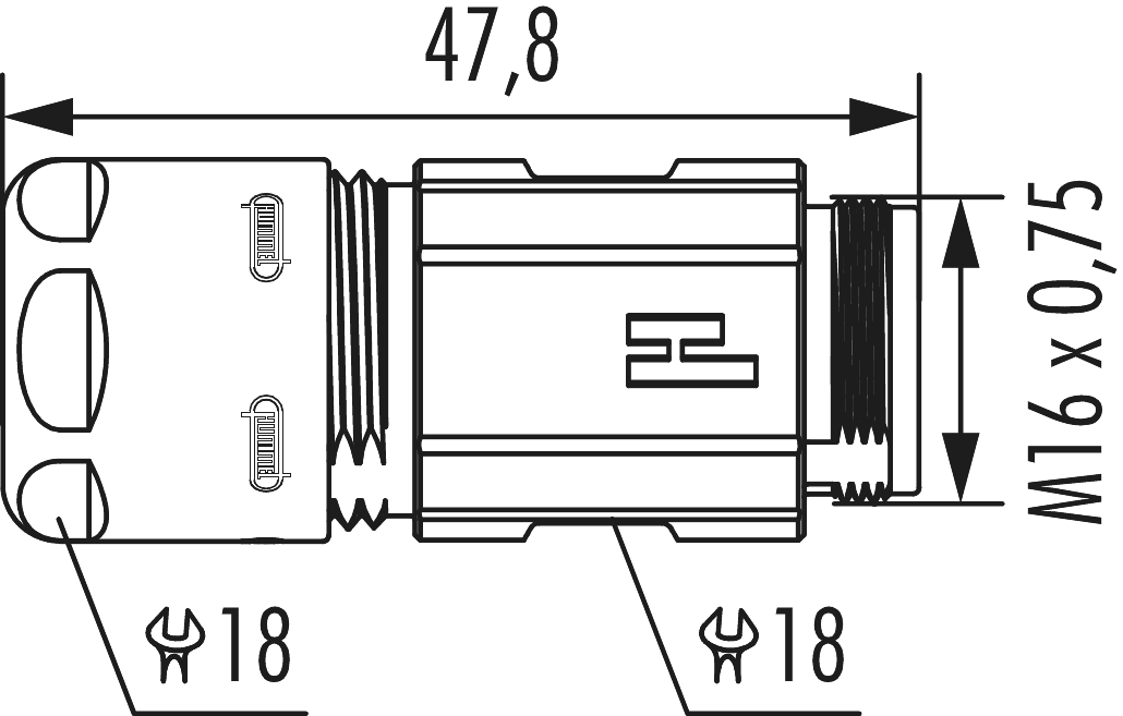 M16 coupler connector, Circular Connector, Connector, M16