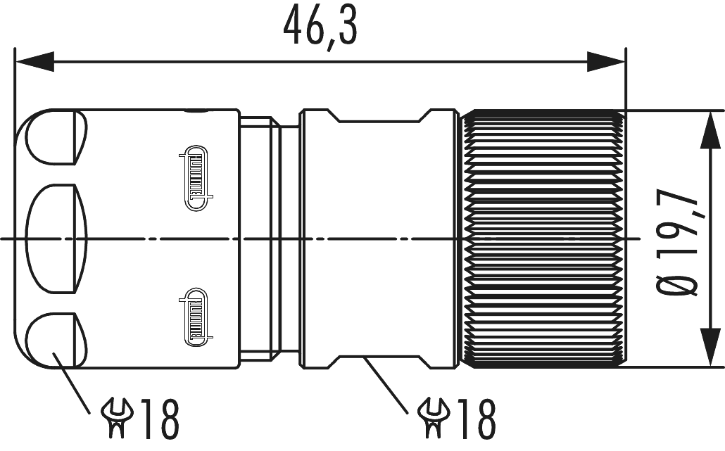 M16 INOX Connecteur de câble, Circular Connector, Connector