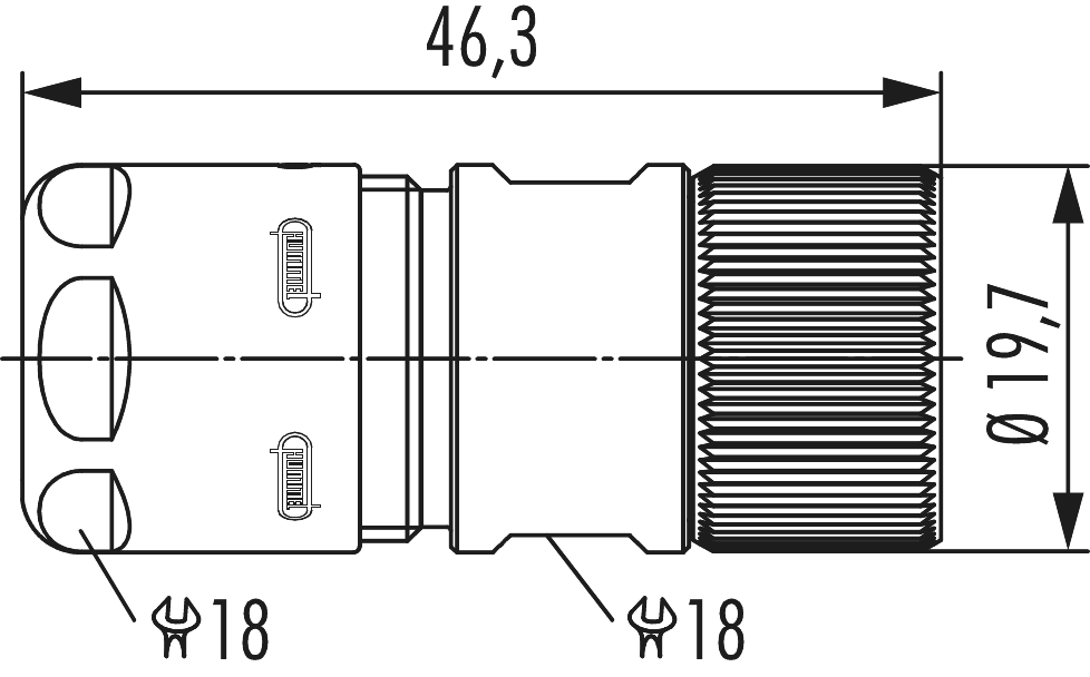 M16 INOX Kabelsteckverbinder, Rundsteckverbinder, Steckverbinder