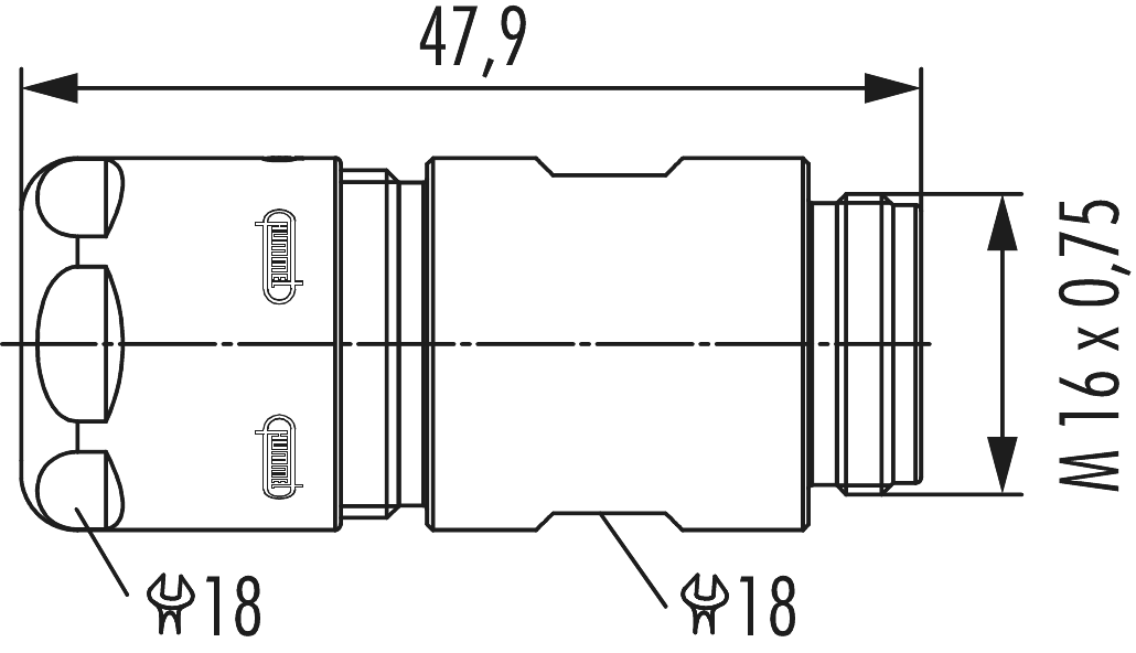 M16 INOX Kupplungssteckverbinder, Rundsteckverbinder, Steckverbinder