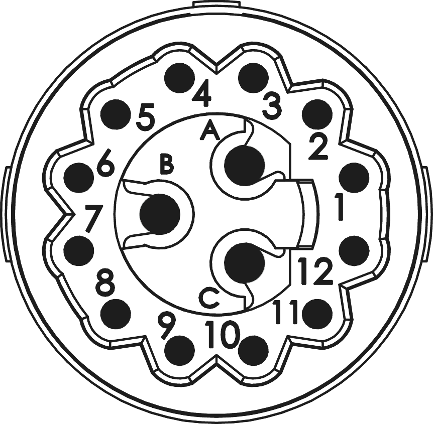 M16 Insertions de contact – 15 pôles, Circular Connector, Connector, M16