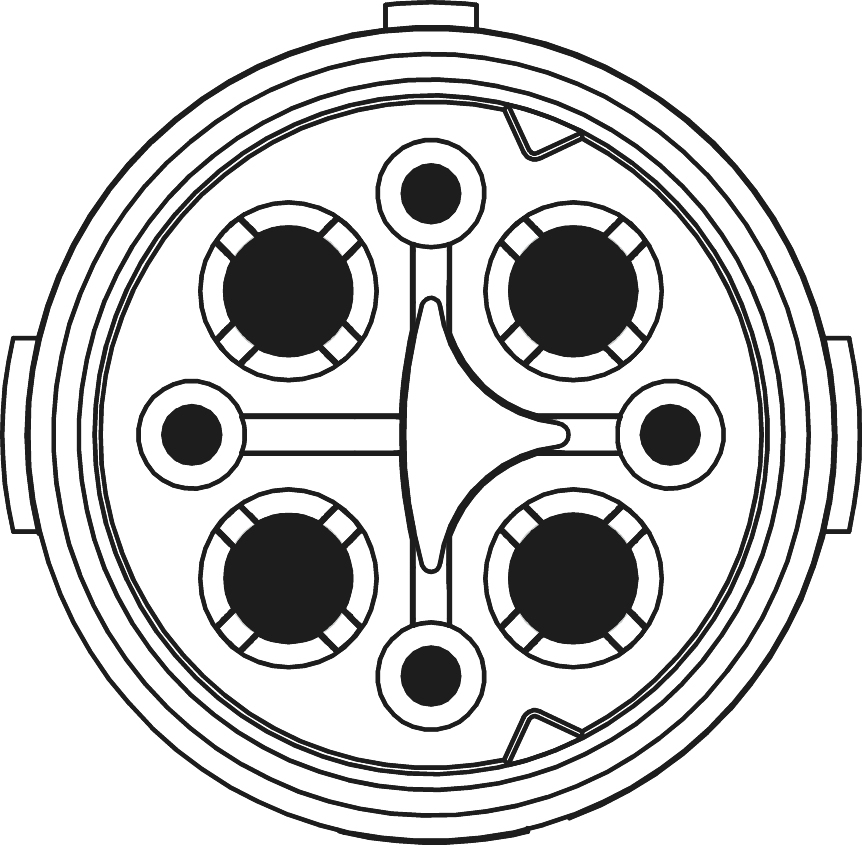 M16 Insertions de contact – 8 pôles, Circular Connector, Connector, M16
