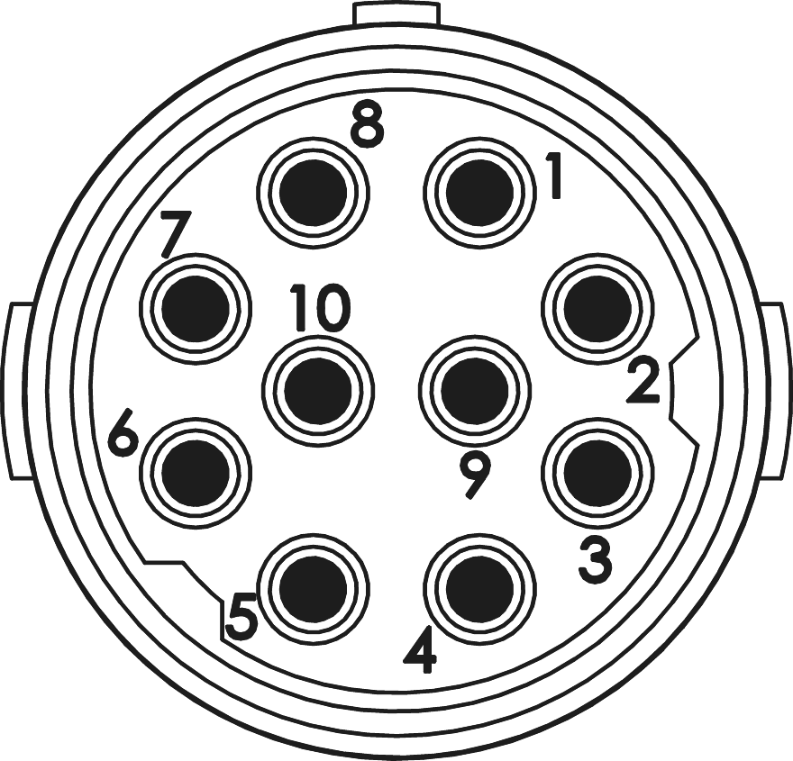M16 inserts – 10-pole, Circular Connector, Connector, M16