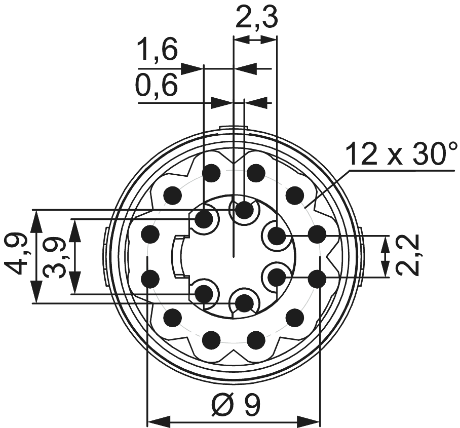 M16 inserts – 18-pole, Circular Connector, Connector, M16