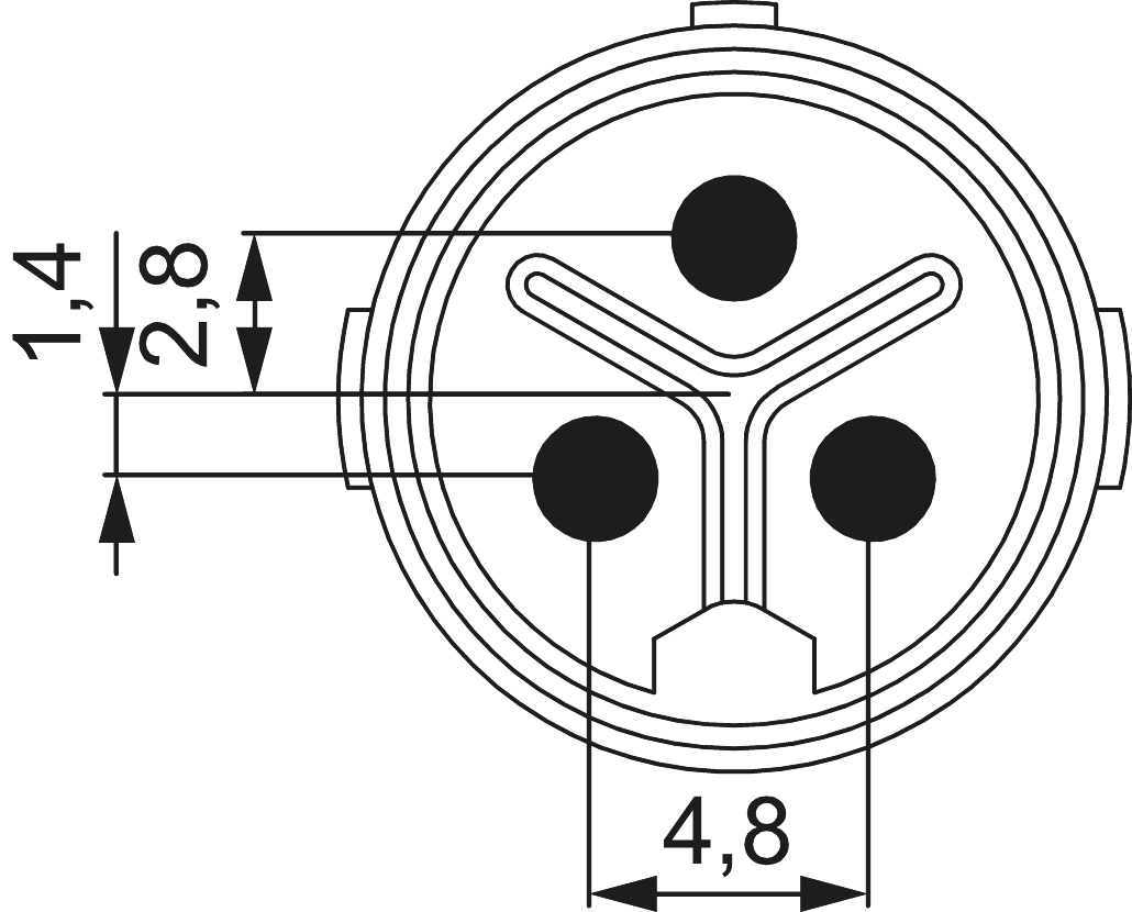M16 inserts – 3-pole, Circular Connector, Connector, M16