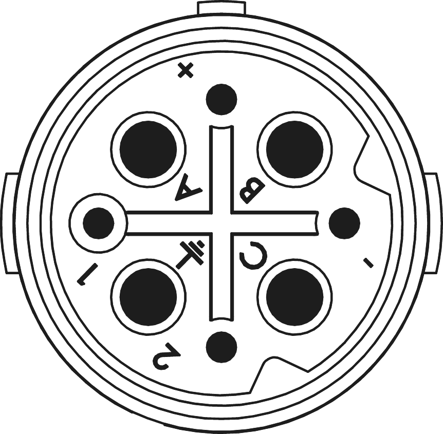 M16 inserts – 8-pole, Circular Connector, Connector, M16