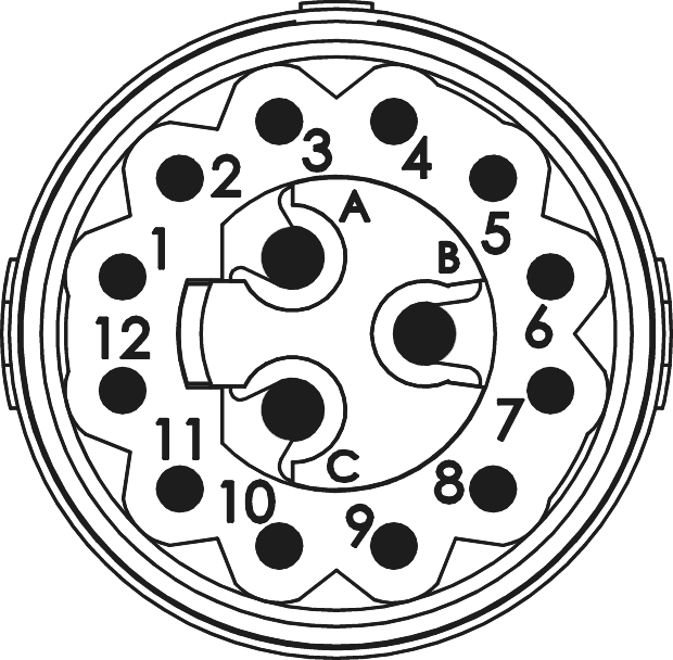 M16 Kontakteinsätze – 15-polig, Rundsteckverbinder, Steckverbinder, M16