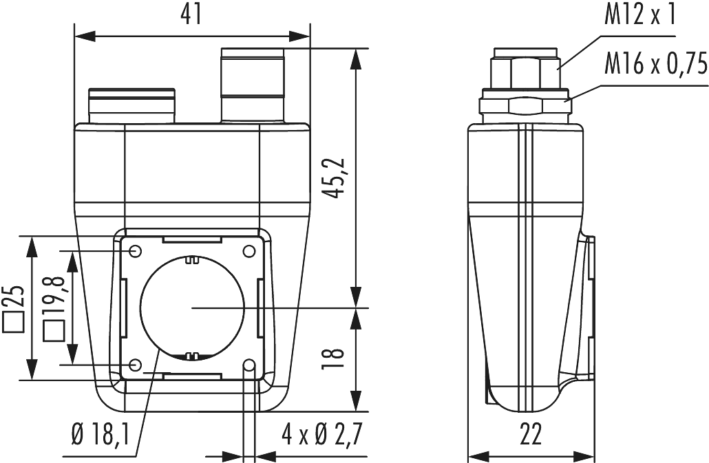 M16/M12 TWINTUS, Circular Connector, Connector, M16