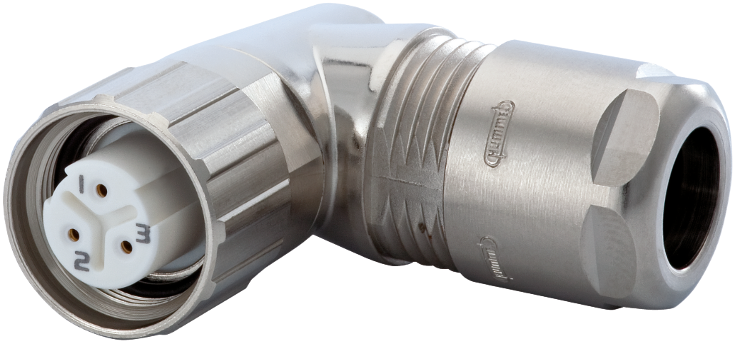 M16 right angle cable connector, Circular Connector, Connector, M16