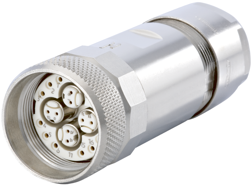 M23 Fast Ethernet PoE cable connector, M23, Circular Connector, Connector