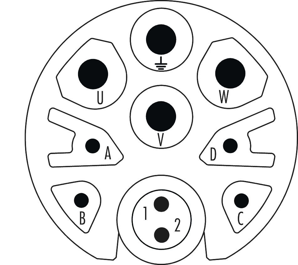 M23 Hybrid inserts – 10-pole