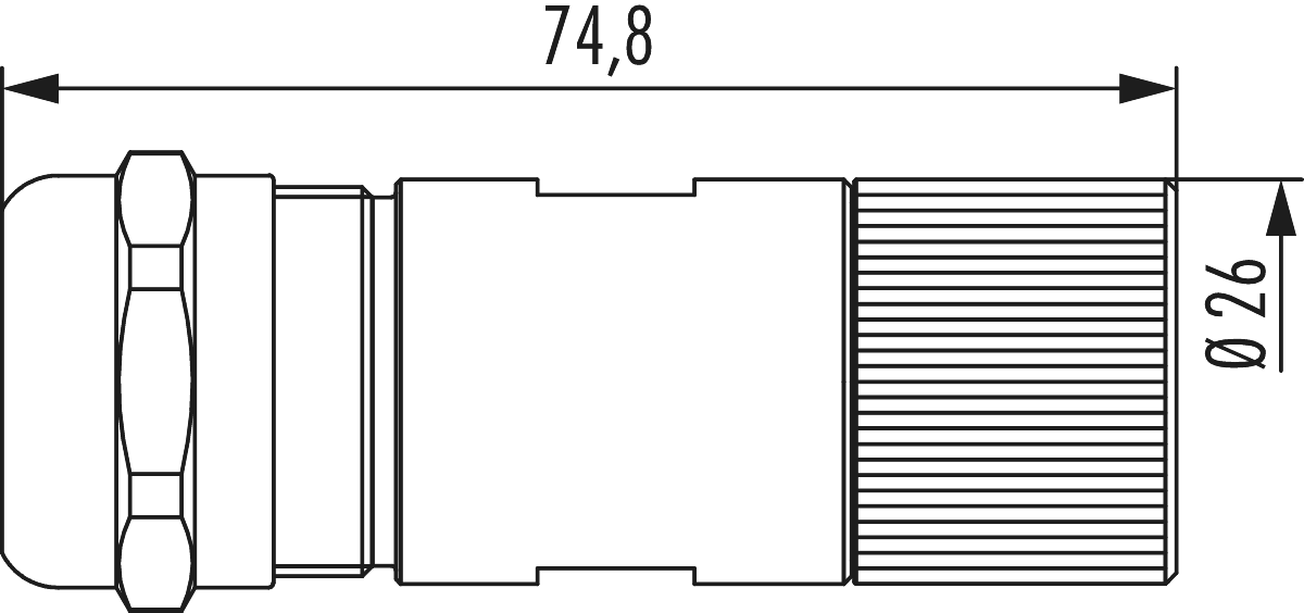 M23 Leistung INOX Kabelsteckverbinder, Rundsteckverbinder, Steckverbinder