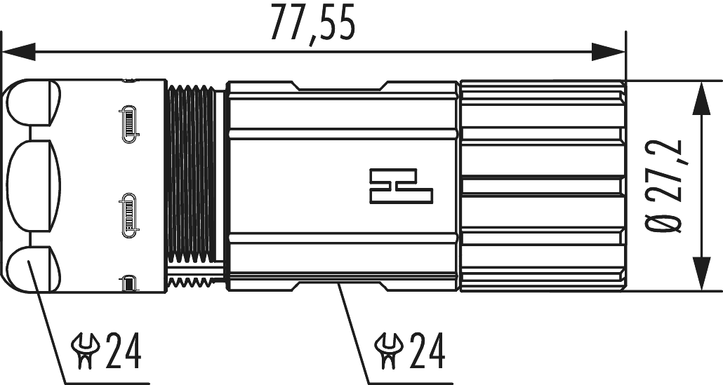 M23 Leistung Kabelsteckverbinder
