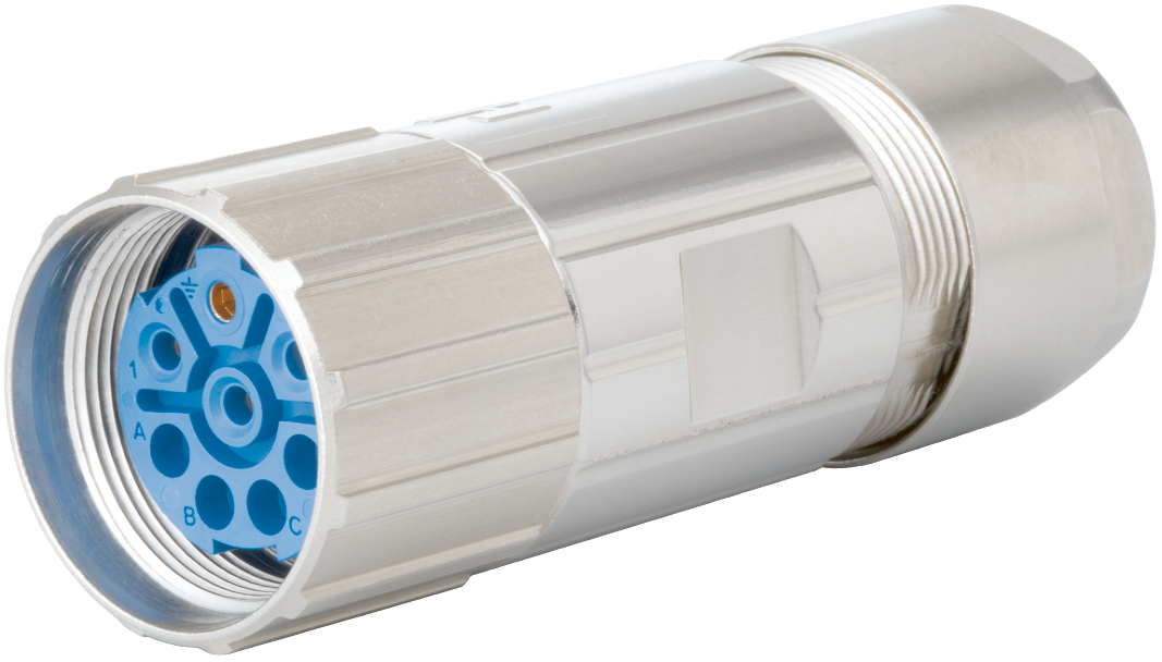 M23 Power cable connector, Power, M23, Brass, Circular Connector, Connector