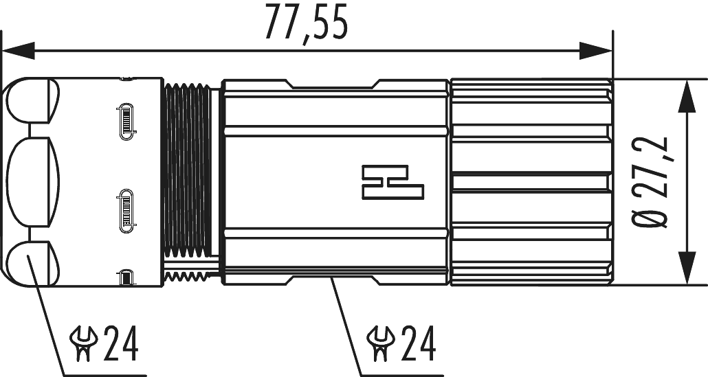 M23 Power cable connector, M23, Circular Connector, Connector, Power