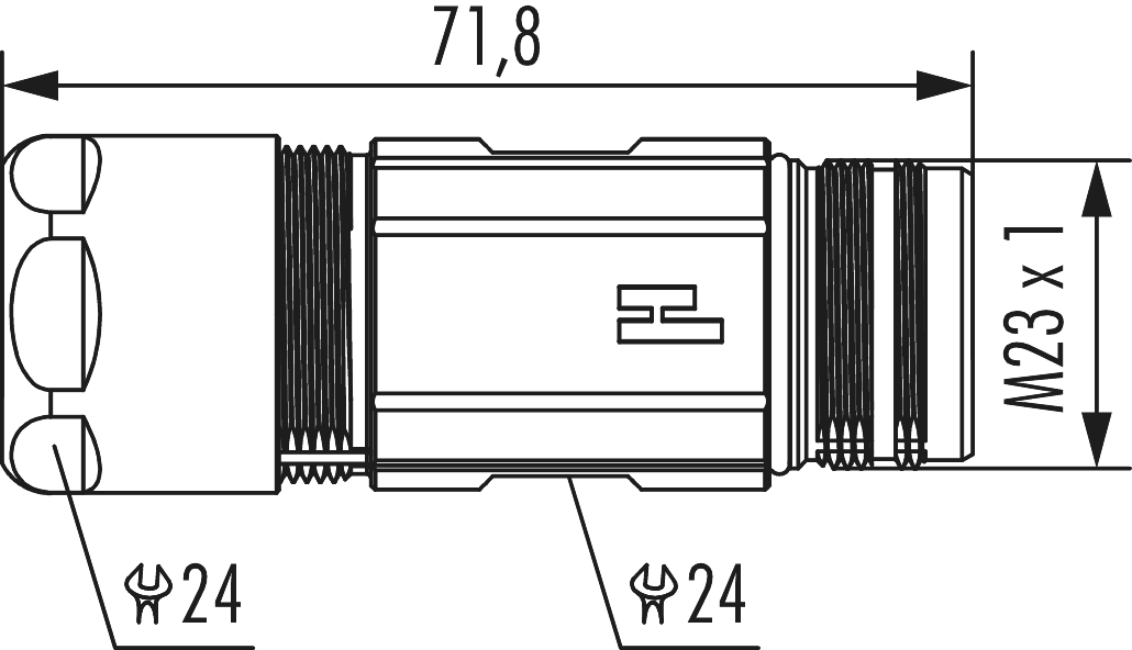 M23 Power coupler connector, M23, Circular Connector, Connector, Power
