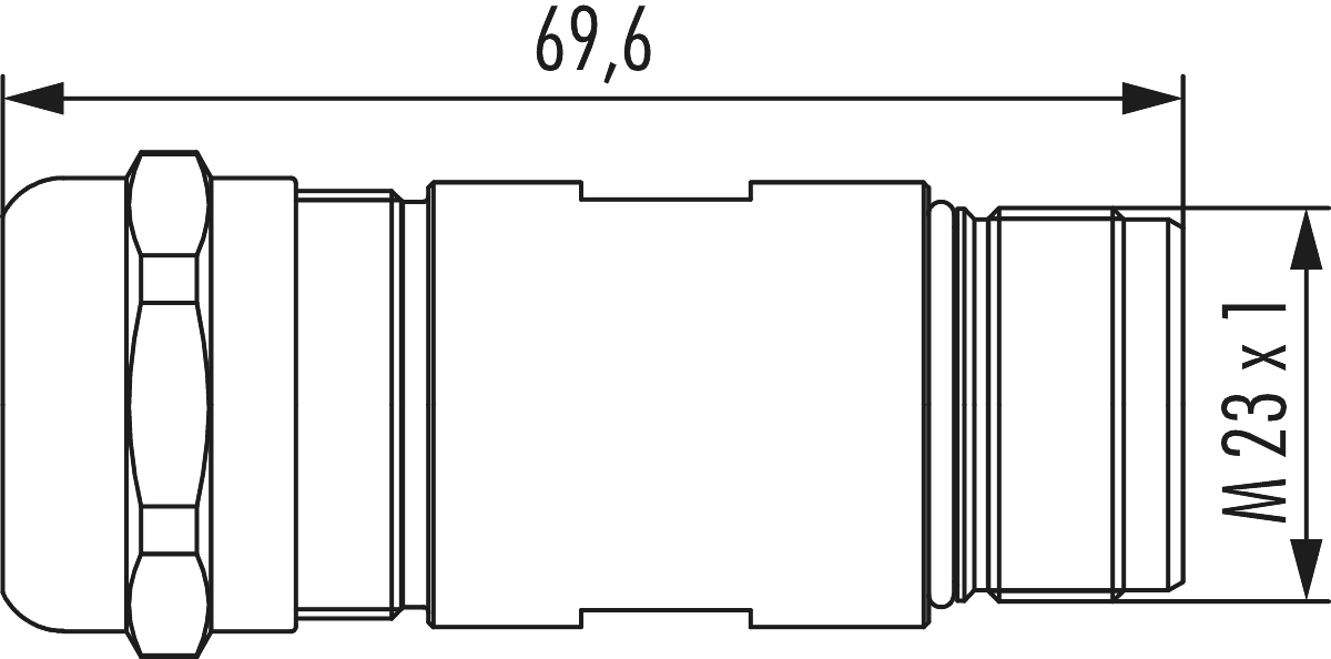 M23 Power INOX coupler connector, Circular Connector, Connector